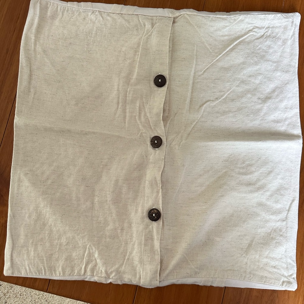 Beige pillow cover